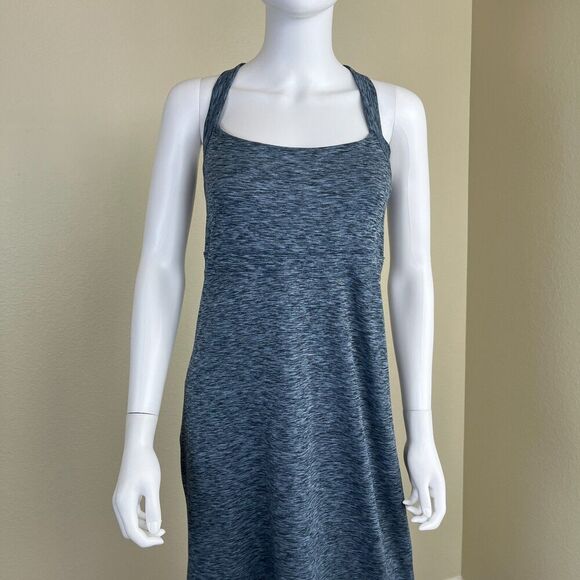 Eddie Bauer Women's Size S Blue Space Dye Jersey Maxi Dress Casual Outdoor - Picture 7 of 17